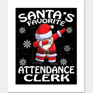 Santas Favorite Attendance Clerk Christmas Posters and Art